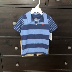 Carters NWT 2T Polo T-shirt and Khakis Coordinated Set